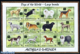 Antigua & Barbuda 1994 Dogs 12v M/s (12x75c), Mint NH, Nature - Dogs - Antigua Et Barbuda (1981-...)