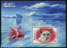 Antigua & Barbuda 2000 Cats S/s, Mint NH, Nature - Cats - Antigua En Barbuda (1981-...)