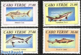 Cape Verde 1994 Sharks 4v, Mint NH, Nature - Fish - Peces