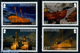South Georgia / Falklands Dep. 2010 Shipwrecks 4v, Mint NH, Transport - Ships And Boats - Barche