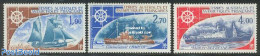 French Antarctic Territory 1976 Ships 3v, Mint NH, Transport - Ships And Boats - Ungebraucht