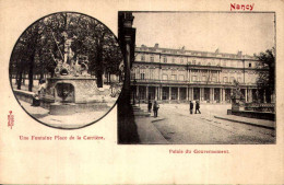 54 - NANCY - Palais Du Gouvernement - Fontaine Place Carrière.// 106 - Nancy
