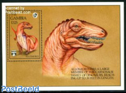 Gambia 1992 Allosaurus S/s, Mint NH, Nature - Prehistoric Animals - Prehistorics