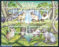 Guyana 2001 Cats 8v M/s, Mint NH, Nature - Cats - Guiana (1966-...)