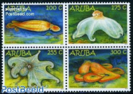 Aruba 2010 Octopus 4v [+], Mint NH, Nature - Fish - Fische