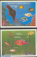 Tanzania 1989 Fish 2 S/s, Mint NH, Nature - Fish - Peces