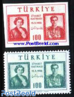 Türkiye 1956 Persian Visit 2v, Mint NH - Otros & Sin Clasificación