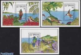 Saint Vincent 1992 Genova 92 3 S/s, Birds, Mint NH, Nature - Birds - Hummingbirds - St.Vincent (1979-...)