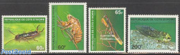 Ivory Coast 1980 Insects 4v, Mint NH, Nature - Insects - Ungebraucht