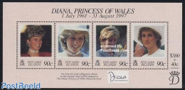 Pitcairn Islands 1998 Death Of Diana S/s, Mint NH, History - Charles & Diana - Kings & Queens (Royalty) - Case Reali