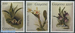 Guyana 1987 Orchids 3v, Mint NH, Nature - Flowers & Plants - Orchids - Guyana (1966-...)