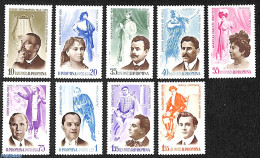 Romania 1964 Opera Singers 9v, Mint NH, Performance Art - Music - Musical Instruments - Theatre - Nuevos