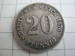 Germany 20 Pfennig 1876 B - 20 Pfennig