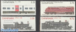 Denmark 1991 Locomotives 4v, Mint NH, Transport - Railways - Unused Stamps