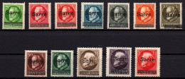 SARRE - VARIETE - N° 18 ** à 29 ** , Avec De Nombreuses Particularités , Suivant Détails Dans Le Descriptif - Unused Stamps