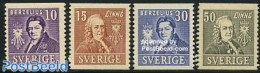 Sweden 1939 Linne/Berzelius 4v :=:, Mint NH, Health - Science - Health - Chemistry & Chemists - Ongebruikt