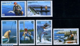 Cuba 2009 Fishing Sports 6v, Mint NH, Nature - Transport - Fish - Fishing - Ships And Boats - Nuovi