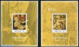 Grenada 1991 Christmas, Durer 2 S/s, Mint NH, Religion - Christmas - Art - Dürer, Albrecht - Paintings - Kerstmis