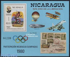 Nicaragua 1980 Olympics/Rowland Hill S/s, Mint NH, Sport - Transport - Olympic Games - Post - Sir Rowland Hill - Stamp.. - Correo Postal