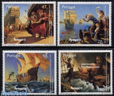 Portugal 1996 Vasco Da Gama 4v, Mint NH, History - Nature - Transport - Explorers - Sea Mammals - Ships And Boats - Ungebraucht