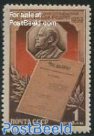 Russia, Soviet Union 1953 Party Day 1v, Unused (hinged) - Ongebruikt