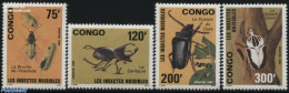 Congo Republic 1991 Insects, Bettles 4v, Mint NH, Nature - Insects - Other & Unclassified