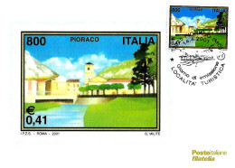 ITALIA ITALY - 2001 PIORACO (MC) Località Turistica: Veduta Annullo Fdc Su Cartolina PT - 3241 - Non Classés