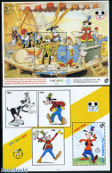 Gambia 1992 60 Years Goofy 2 S/s, Mint NH, Performance Art - Music - Art - Disney - Musica