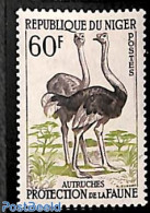 Niger 1959 60Fr. Ostrich, Stamp Out Of Set, Mint NH, Nature - Birds - Níger (1960-...)