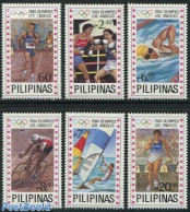 Philippines 1984 Olympic Games 6v, Mint NH, Sport - Boxing - Cycling - Olympic Games - Swimming - Boxeo