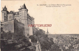 CPA SAUMUR - LE CHATEAU ET VUE GENERALE - Saumur