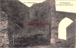 CPA PEROUGES - LES REMPARTS ET PORTE EXTERIEURE - Pérouges