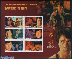 Tanzania 1997 Jackie Chan 6v M/s, Mint NH, Performance Art - Movie Stars - Actores