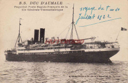 CPA PAQUEBOT - S.S DUC D'AUMALE - Passagiersschepen