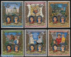 Guinea Bissau 1981 Charles & Diana Wedding 6v, Mint NH, History - Nature - Charles & Diana - Coat Of Arms - Kings & Qu.. - Familias Reales