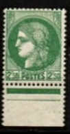 FRANCE    -   1938  .  Y&T N° 375 * .  Manque Des Perles +  Tache Dans 0 De 2f50 - Unused Stamps