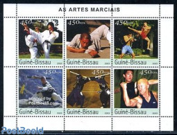 Guinea Bissau 2003 Fighting Sports 6v M/s, Mint NH, Sport - Sport (other And Mixed) - Guinée-Bissau