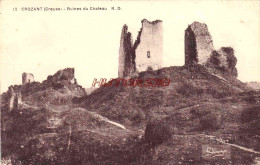 CPA CROZANT - RUINES DU CHATEAU - Crozant