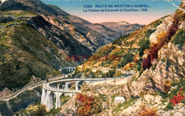 CPA MENTON - ROUTE DE SOSPEL - Menton