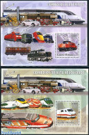 Guinea Bissau 2006 Railways 2 S/s, Mint NH, Transport - Automobiles - Motorcycles - Railways - Voitures