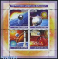 Guinea Bissau 2007 Sputnik 1 4v M/s, Mint NH, Transport - Space Exploration - Guinée-Bissau