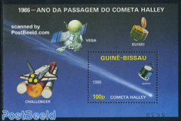 Guinea Bissau 1986 Halleys Comet S/s, Mint NH, Science - Transport - Astronomy - Space Exploration - Halley's Comet - Astrología