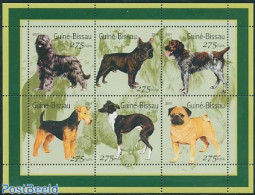 Guinea Bissau 2001 Dogs 6v M/s, Mint NH, Nature - Dogs - Guinea-Bissau