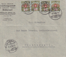 Portofreiheit  "Schweiz.industr.Erziehungsanstalt Für Katholische Mädchen, Richterswil"       1924 - Briefe U. Dokumente