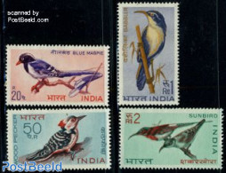 India 1968 Birds 4v, Unused (hinged), Nature - Birds - Woodpeckers - Hummingbirds - Nuevos
