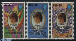 Belize/British Honduras 1982 Royal Baby 3v, Mint NH, History - Nature - Charles & Diana - Kings & Queens (Royalty) - F.. - Royalties, Royals