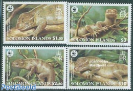 Solomon Islands 2005 WWF, Skink 4v, Mint NH, Nature - Reptiles - World Wildlife Fund (WWF) - Solomon Islands (1978-...)