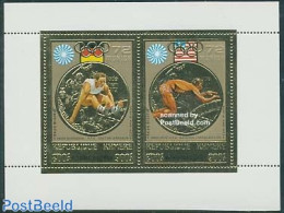 Cambodia 1973 Olympic Games S/s, Mint NH, Sport - Athletics - Olympic Games - Swimming - Leichtathletik