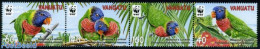 Vanuatu 2011 WWF, Lorikeet 4v [:::], Mint NH, Nature - Birds - Parrots - World Wildlife Fund (WWF) - Vanuatu (1980-...)