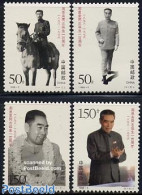 China People’s Republic 1998 Zhou Enlai 4v, Mint NH, History - Nature - Politicians - Horses - Ungebraucht